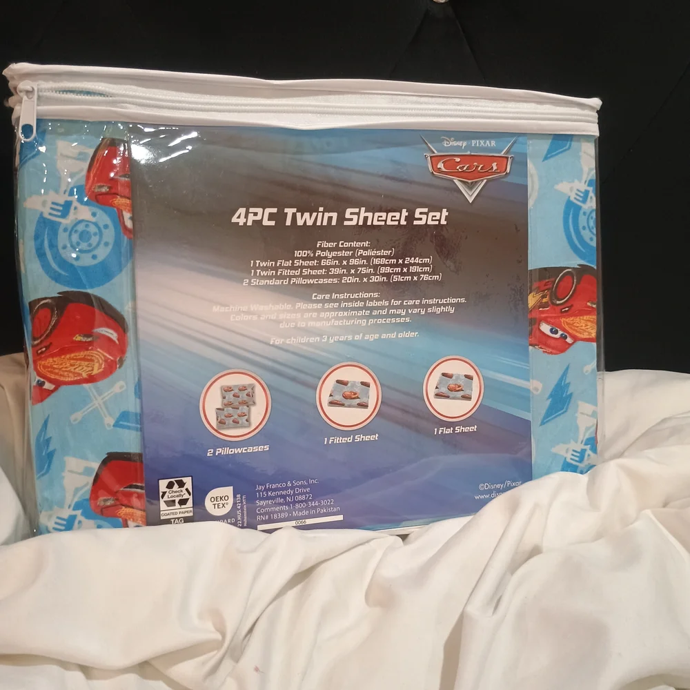 New Disney Cars 4 Piece Twin Sheet Set 2 Pillow Cases I Flat 1 Fitted Sheet